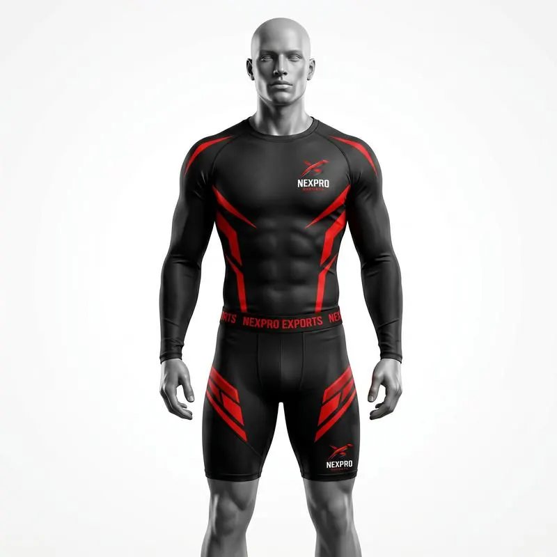 Compression Wear MMA Rash Guard Shorts Set Custom – Nexpro Exports